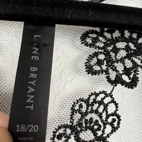 Lane Bryant Embroidered-Mesh Maxi Overpiece Black Embroidered Women's 18/20 - Picture 7 of 10